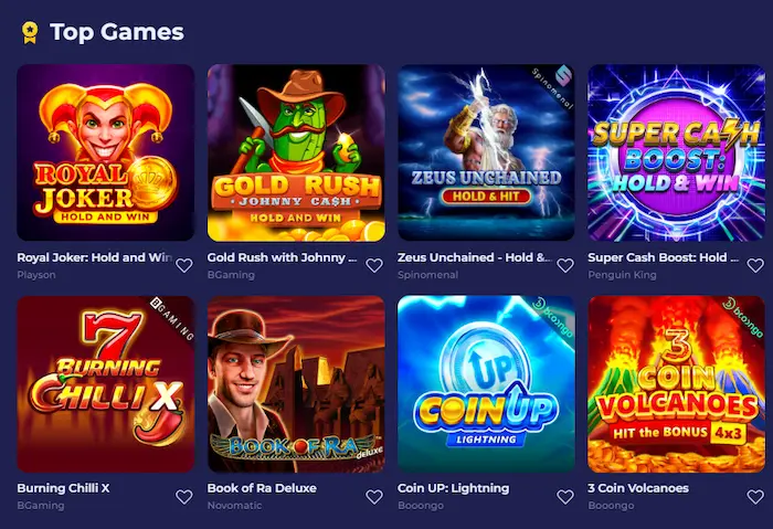 Bruno Casino NL games